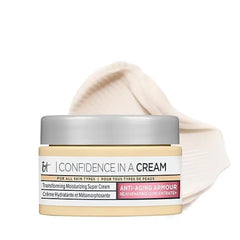 IT Cosmetics Confidence in a Cream Hydrating & Anti Aging Face Moisturizer, Visibly Reduces Fine Lines & Wrinkles, Up To 48H Hydration, Repairs Skin Barrier, Squalane & Ceramides, For All Skin Types