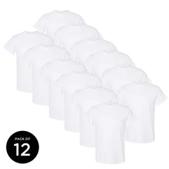 Men Gildan Shirts White Color - Single TShirt OR Pack of 6 OR Pack of 12