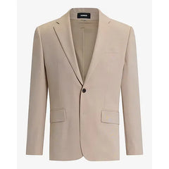 Express Slim Khaki Stretch Suit Jacket