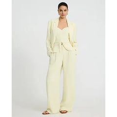 Express Signature Crepe Relaxed Tie Waist Blazer