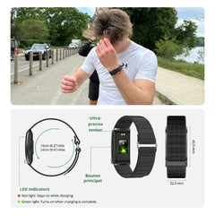 Bionny 4.0 - Screenless Biometric Health Band | 24/7 HRV, Blood Pressure, SpO2, Sleep & Recovery Tracker