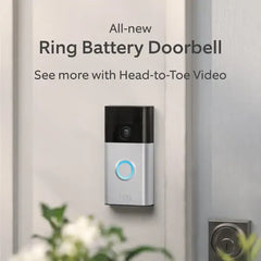 Ring Battery Smart Wi-Fi Video Doorbell - Satin Nickel