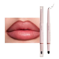 Joocyee Double-Ended Lip Liner Precision Pencil with Blending Brush | Two in One Color Definer, Matte Finish Shaper, Smooth Smudging Edge, Creamy Gel Formula, Soft Bristles, Full Pout Look