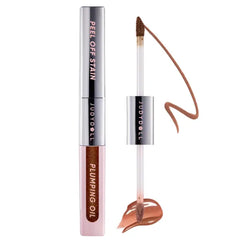 JUDYDOLL Peel Off Stain and Plumping Oil Duo - Long-Lasting Lip Stain with 3D Plumping Gloss, Hydrating and Non-Sticky Formula
