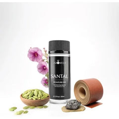 AROMELY Santal Essential Diffuser Oil Blend - Signature Diffuser Aroma Scent - Fragrance with Notes of Ambrox, Iris, Cardamom, Sandalwood, Leather and Musk