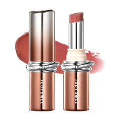 JUDYDOLL PDRN Stay Shine Lipstick, Nourishing with Salmon Dna Serum & 80% Rose Collagen Essence,Dual-Layer Color Lock, Transfer-Resistant, Long Wear, Nude Color