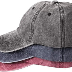Pack Washed Plain Baseball Cap