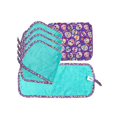 Arkwright Home Decorative Microfiber Makeup Remover Cloths (Pack of 5, Design Options), 7.5 x 15.5 in