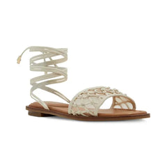 ALDO Women's Seazen Lace-Up Ankle-Tie Flat, Sandals Trendy Comfortable Stylish Flats