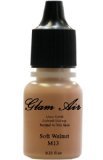 Glam Air Brush Foundation Matte Makeup"long Lasting" Flawless, Beautiful, Natural Looking Skin with Glam Air (Soft Walnut M13)