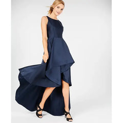 Adrianna Papell High Low Mikado Gown for Sophisticated and Elegant Evening Wear