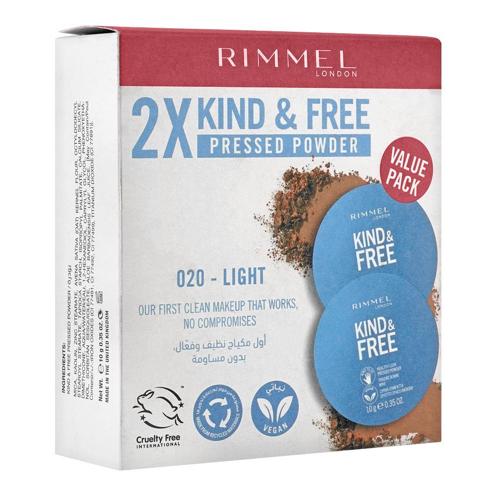 Rimmel Kind & FreePressed Powder 2 Pcs Gift Set - 020 Light - AllurebeautypkRimmel Kind & FreePressed Powder 2 Pcs Gift Set - 020 Light
