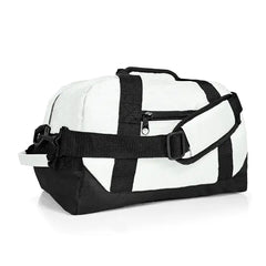 DALIX 14" Small Duffel Bag Gym Duffle Two Tone in Black with Shoulder Strap
