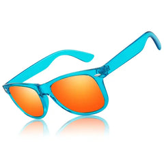 LINVO Classic Retro Polarized Black Sunglasses for Men Women Fishing Driving Hiking
