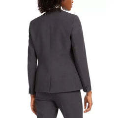 Women's Collarless Open-Front Blazer, Created for Macy's-Granite Gray