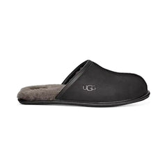UGG® Men's Scuff Leather Loafers, Stylish and Comfortable Slip-On Footwear for Men, Black