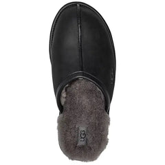UGG® Men's Scuff Leather Loafers, Stylish and Comfortable Slip-On Footwear for Men, Black