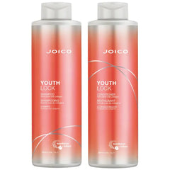Joico YouthLock Shampoo & Conditioner Set Formulated with Collagen | Youthful Body & Bounce | Reduce Breakage & Frizz | Free of SLS/SLES Sulfates