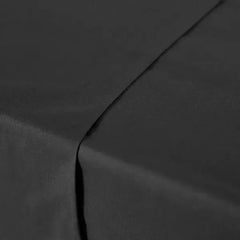 Max fashion Wellington Solid Cotton Twin Flat Sheet - 170x260 cm black