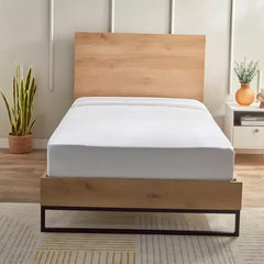 Max fashion Grande Affordables White Haven Voul Twin Striped Cotton Flat Sheet - 180x270 cm