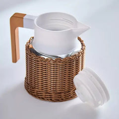 Ridge Rattan Stainless Steel Vacuum Flask - 1.2 L