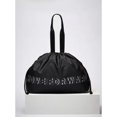 Printed Shoulder Bag with Double Handle-Black