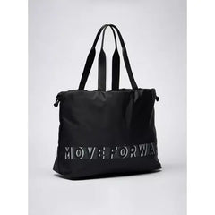 Printed Shoulder Bag with Double Handle-Black