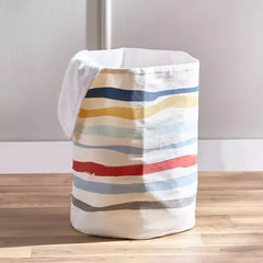 Max fashion Arcade Stripe Printed Toy Storage Basket - 35x35x40 cm