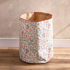 Max fashion Flutterby Springtime Printed Toy Storage Basket with Jute - 35x35x40 cm