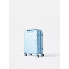 Max fashion Textured Hardcase Trolley Bag with Wheels and Retractable Handle blue