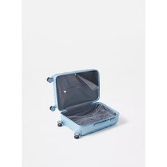 Max fashion Textured Hardcase Trolley Bag with Wheels and Retractable Handle blue