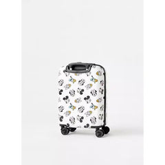 Max fashion All-Over Mickey Mouse and Friends Print Hardcase Trolley Bag with Retractable Handle white