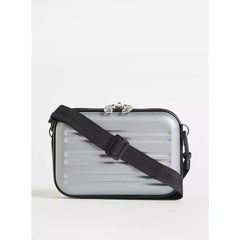 Max fashion Textured Hardcase Cabin Bag with Detachable Strap and Zip Closure