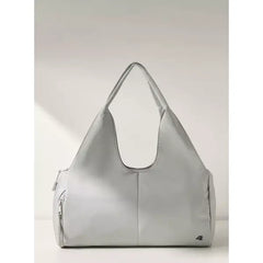 MAX FASHION Plain Hobo Bag with Zip Closure-Gray