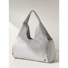 MAX FASHION Plain Hobo Bag with Zip Closure-Gray