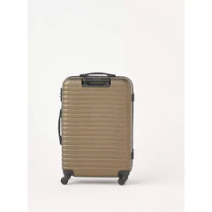 Max fashion Textured Hardcase Trolley Bag with Retractable Handle brown