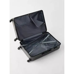 Max fashion Textured Hardcase Trolley Bag with Wheels and Retractable Handle black