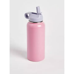 Plain Stainless Steel Sipper Water Bottle - 1 L Pink