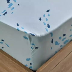 Max fashion Joy Sea World Fishes Twin Microfibre Fitted Sheet - 120x200+25 cm multicolor