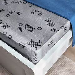 Max fashion Tom Gearhead Cars Single Microfibre Fitted Sheet - 90x200+25 cm