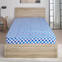 Max fashion Gaming Racer Twin Microfibre Fitted Sheet - 120x200+25 cm blue