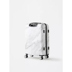Max fashion Marble Print 4-Wheel Hardcase Trolley Bag with Retractable Handle gray