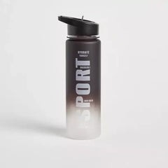 Typographic Print Water Bottle - 700 ml black