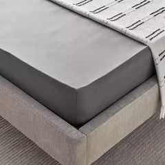 Max fashion Essential Cotton Twin Fitted Sheet - 120x200+36 cm gray