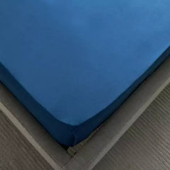 Max fashion Essential Cotton Twin Flat Sheet - 170x260 cm blue