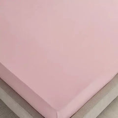Max fashion Essential Cotton Twin Fitted Sheet - 120x200+36 cm pink