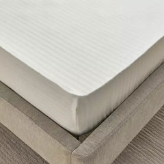 Max fashion Hamilton Satin Stripe Twin Fitted Sheet - 120x200+36 cm cream