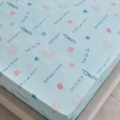 Max fashion Joy Sea World Marine Twin Cotton Fitted Sheet - 120x200+25 cm multicolor