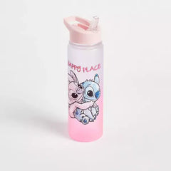 Stitch Print Sipper Water Bottle pink