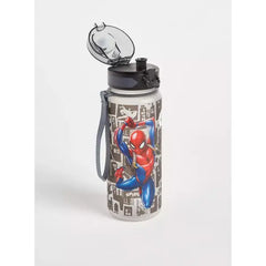Spider-Man Print Water Bottle gray